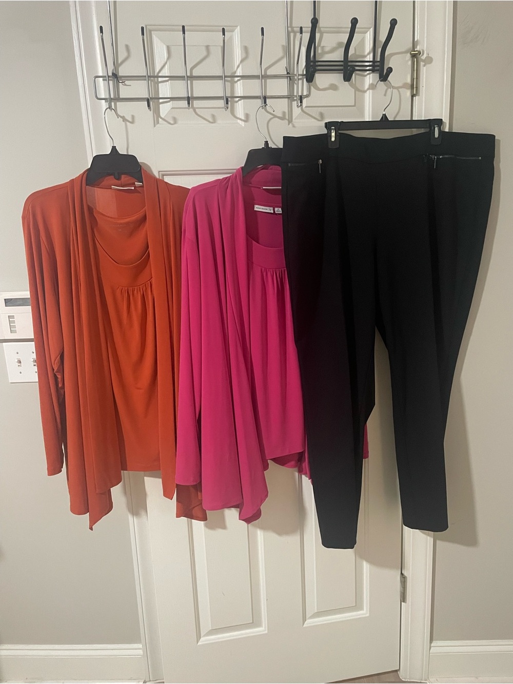 Black Ponte Ankle Pants 3x lane Bryant with Pink and Orange 3x two sets